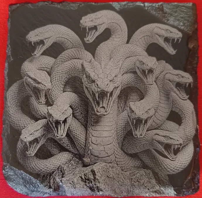 Laser engraving by Segundo Hernandez Lozano, made with DithX